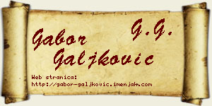 Gabor Galjković vizit kartica
